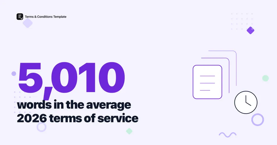 5,010 Words: Average Terms of Service Length in 2026