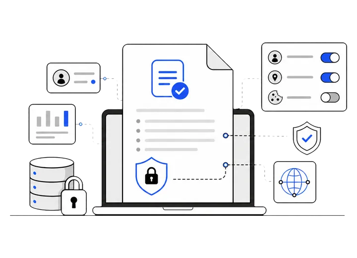 Abstract Privacy Policy generator illustration