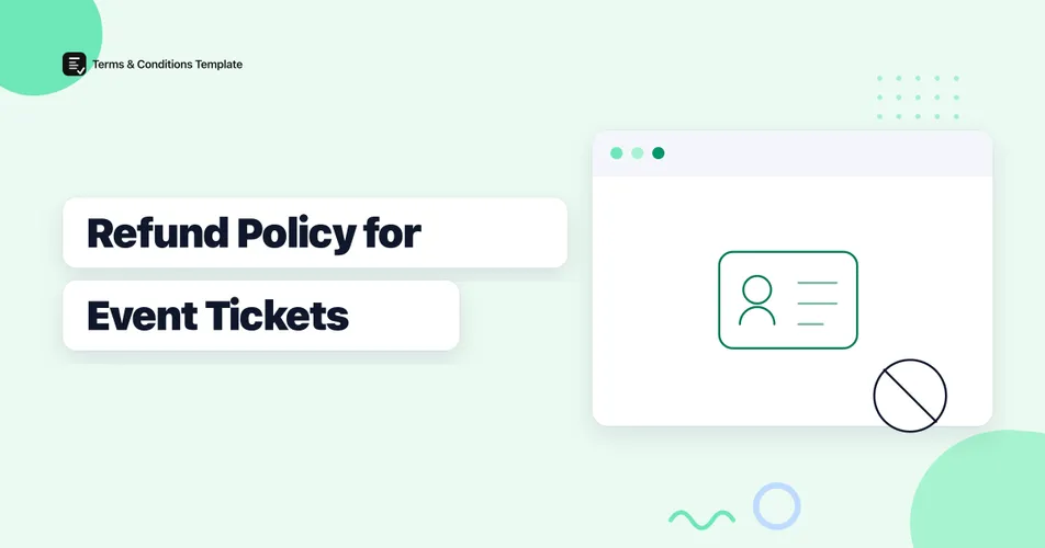 Refund Policy for Event and Ticket Sales
