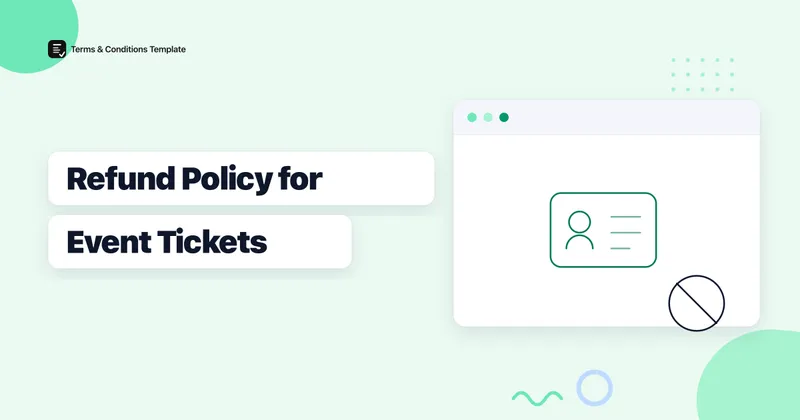 Refund Policy for Event and Ticket Sales