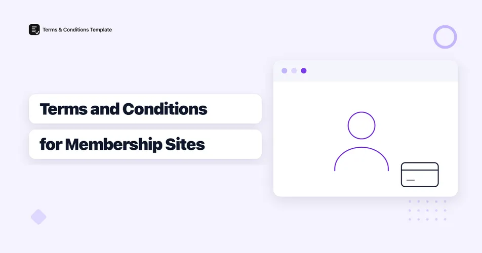 Terms and Conditions for a Membership or Paid Community Site