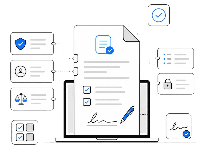 Abstract Terms and Conditions generator illustration